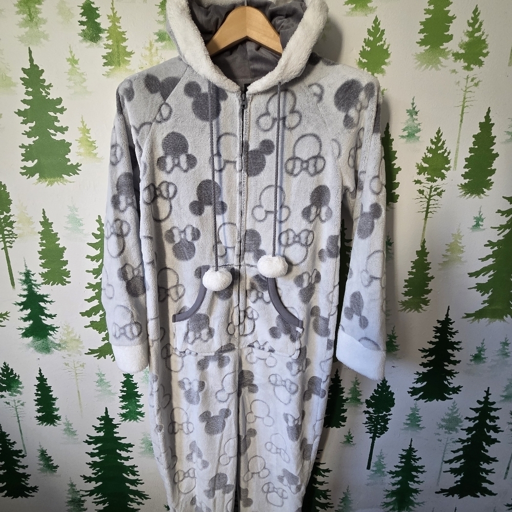 Disney Mickey and Minnie Mouse One Piece Hoodie Pajama
